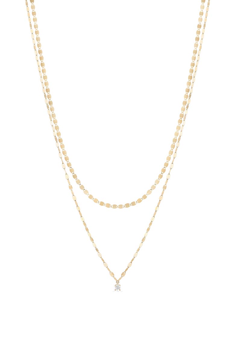 14K Gold Solo Double Strand Necklace, Main, color, 14K YELLOW GOLD