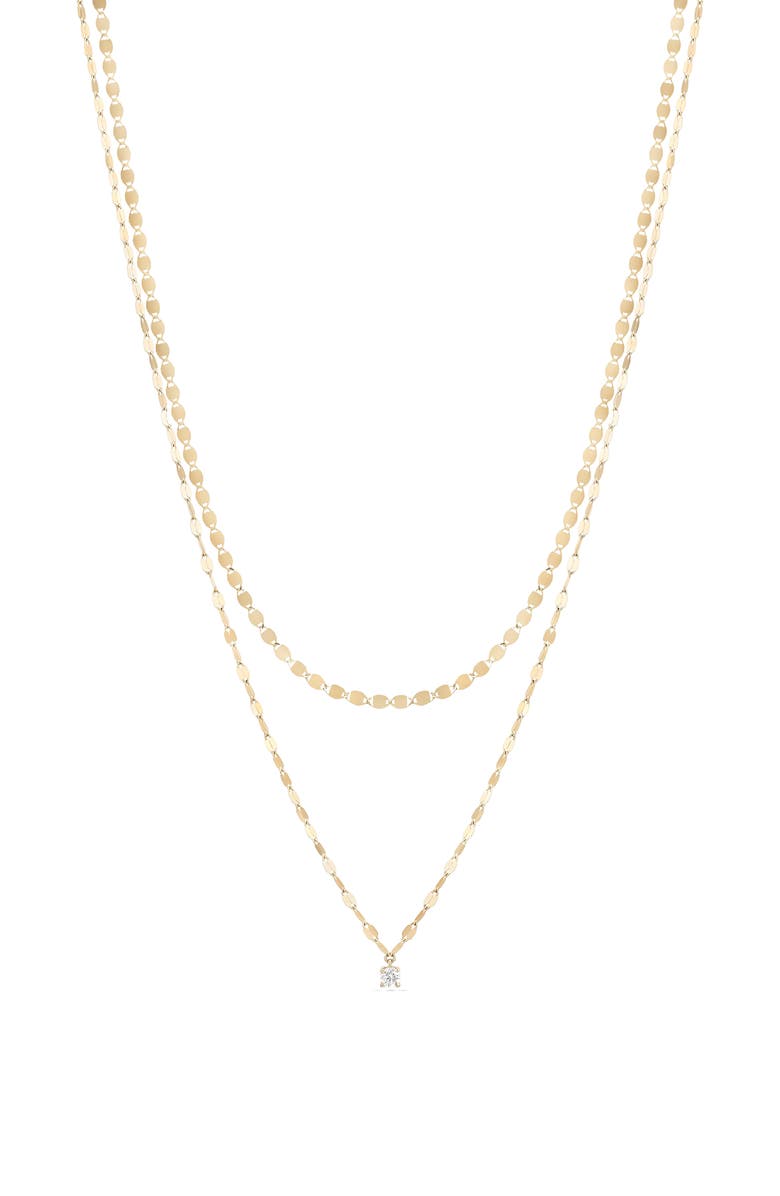 LANA 14K Gold Solo Double Strand Necklace, Main, color, 14K Yellow Gold