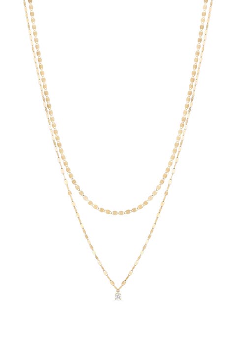 14K Gold Solo Double Strand Necklace