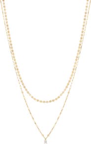 LANA 14K Gold Solo Double Strand Necklace