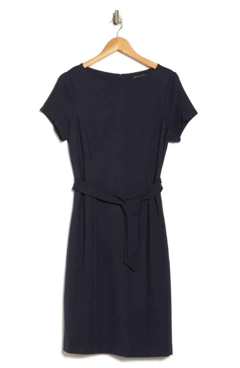 Brooks Brothers Belted Dress, Alternate, color, Navy Blazer