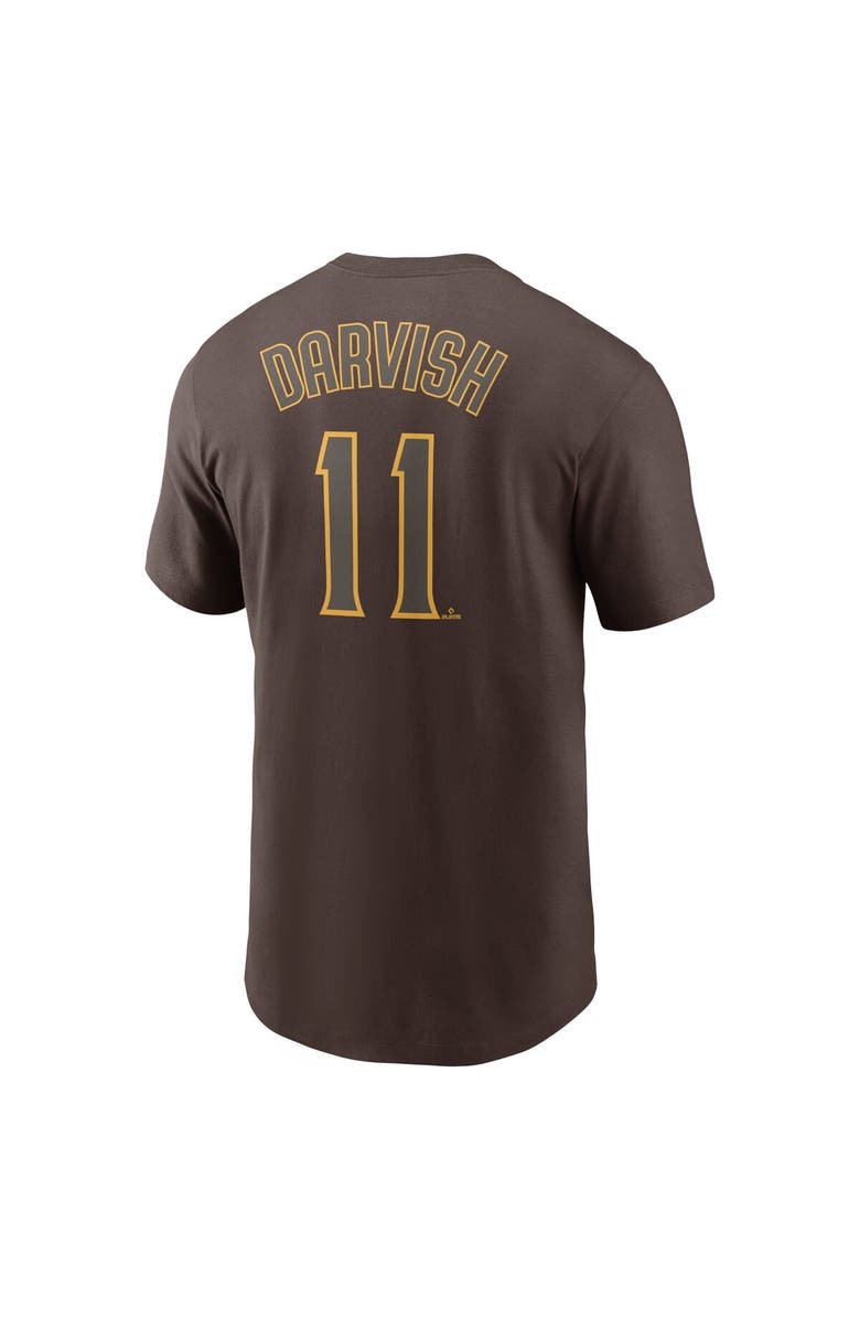 Nike Men's Nike Yu Darvish Brown San Diego Padres Name & Number T-Shirt, Alternate, color, 