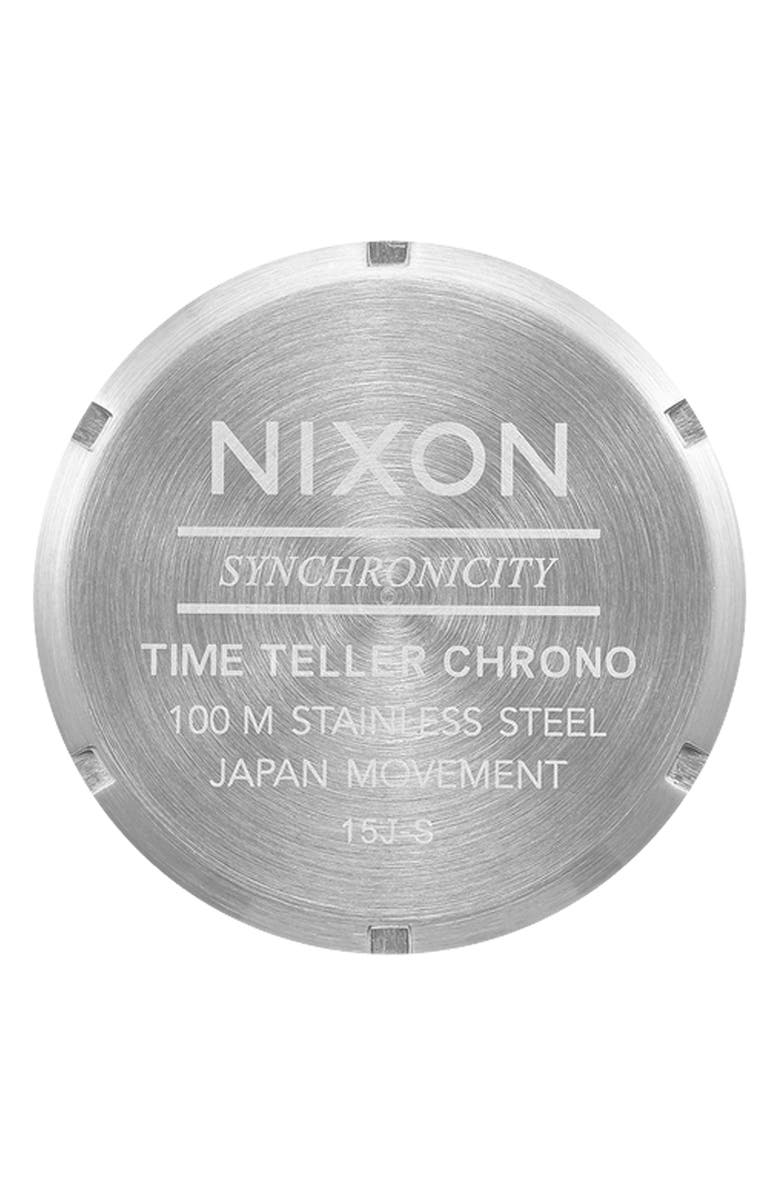 Nixon Time Teller Chronograph Bracelet Watch, 40mm, Alternate, color, Silver / Midnight / Silver