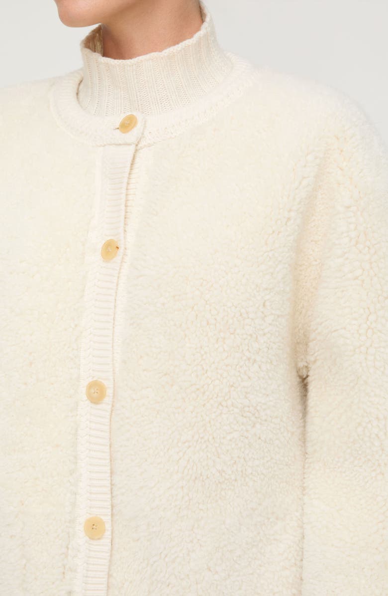 Lafayette 148 New York Genuine Shearling Reversible Jacket, Alternate, color, Cloud/ Raffia
