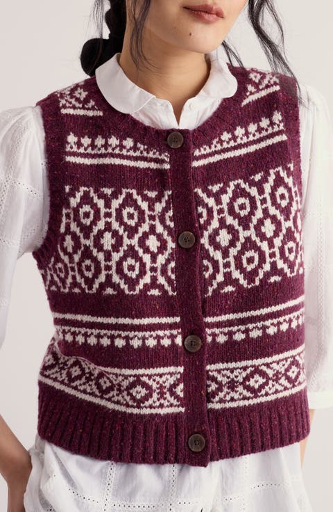 Castwork Merino Wool Blend Sweater Vest