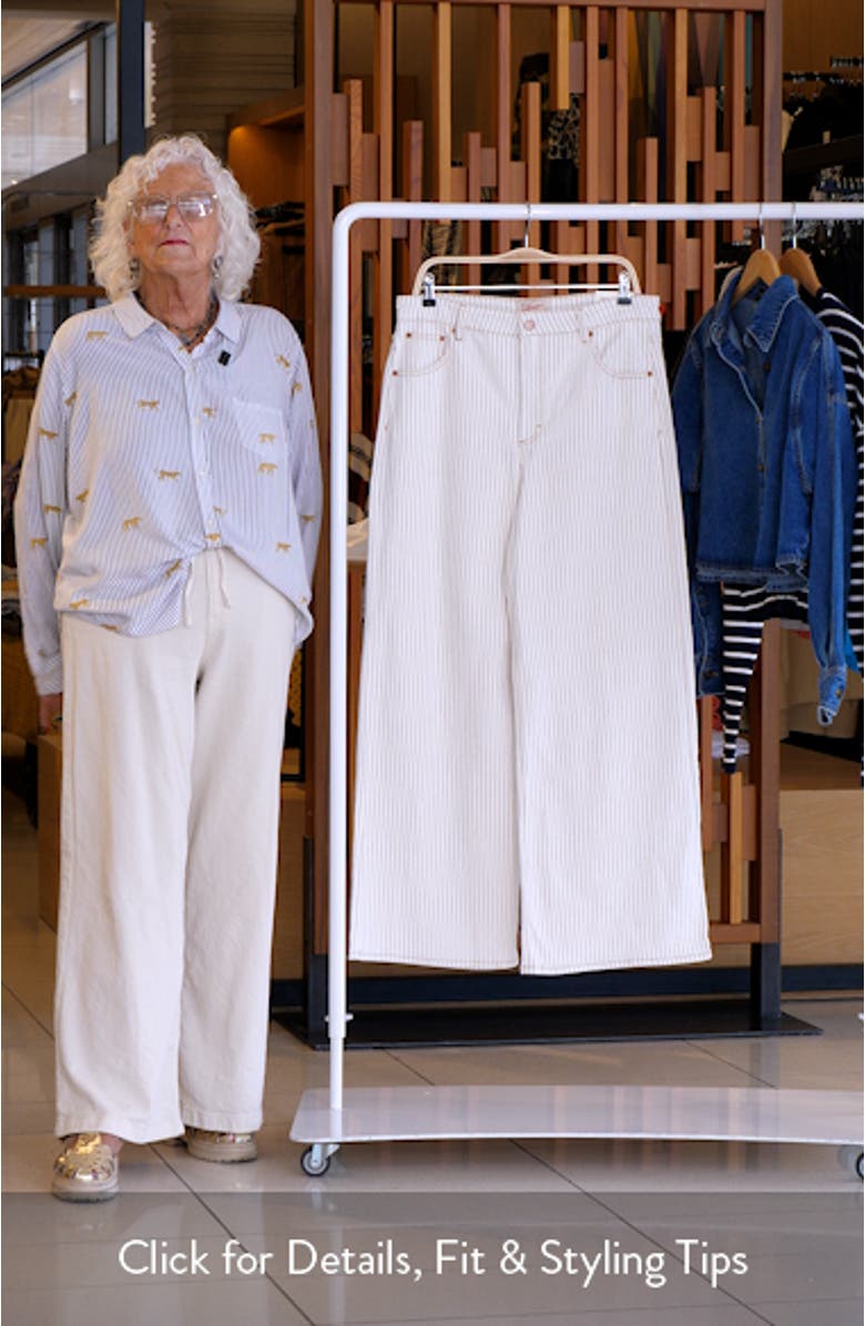 Charlie Pinstripe Wide Leg Jeans, sales video thumbnail