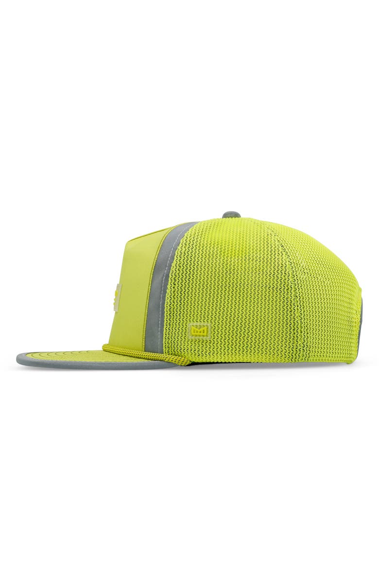 Melin Coronado Links Trashed Hydro Snapback Ball Cap, Alternate, color, Safety Green