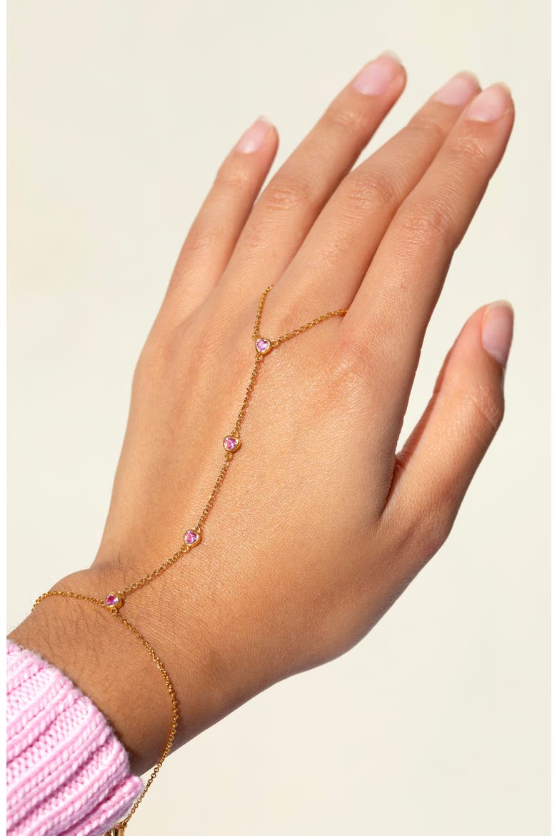 Te Amo Hand Chain Bracelet, Alternate, color, GOLD
