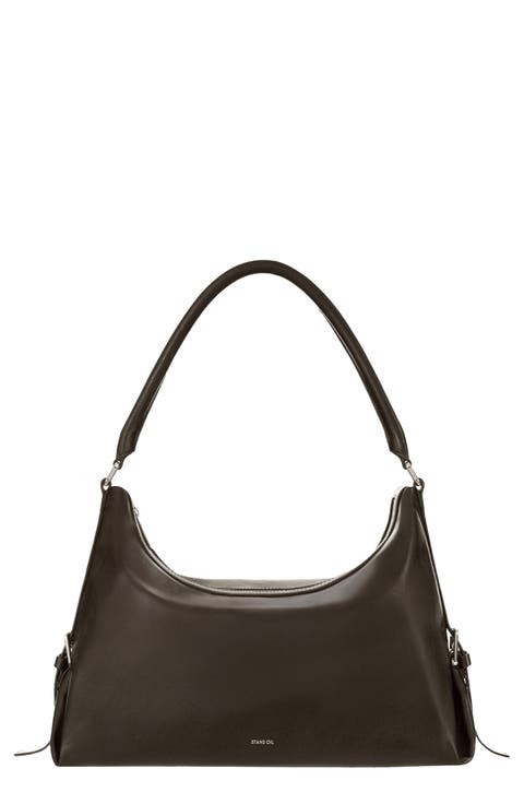 Mushy Faux Leather Shoulder Bag