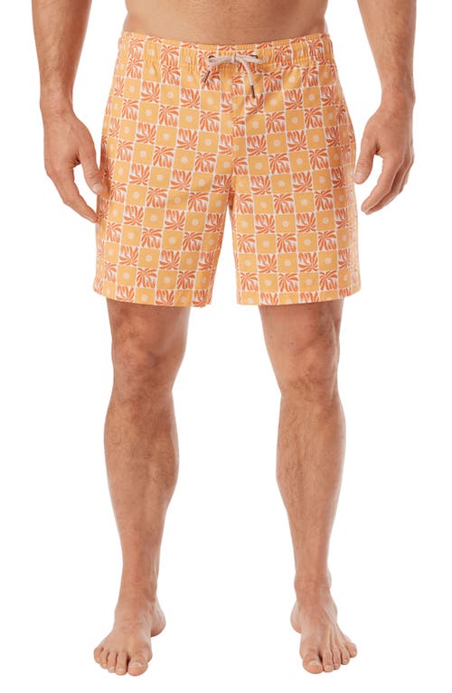 Fair Harbor Bayberry Water Repellent Swim Trunks In Orange