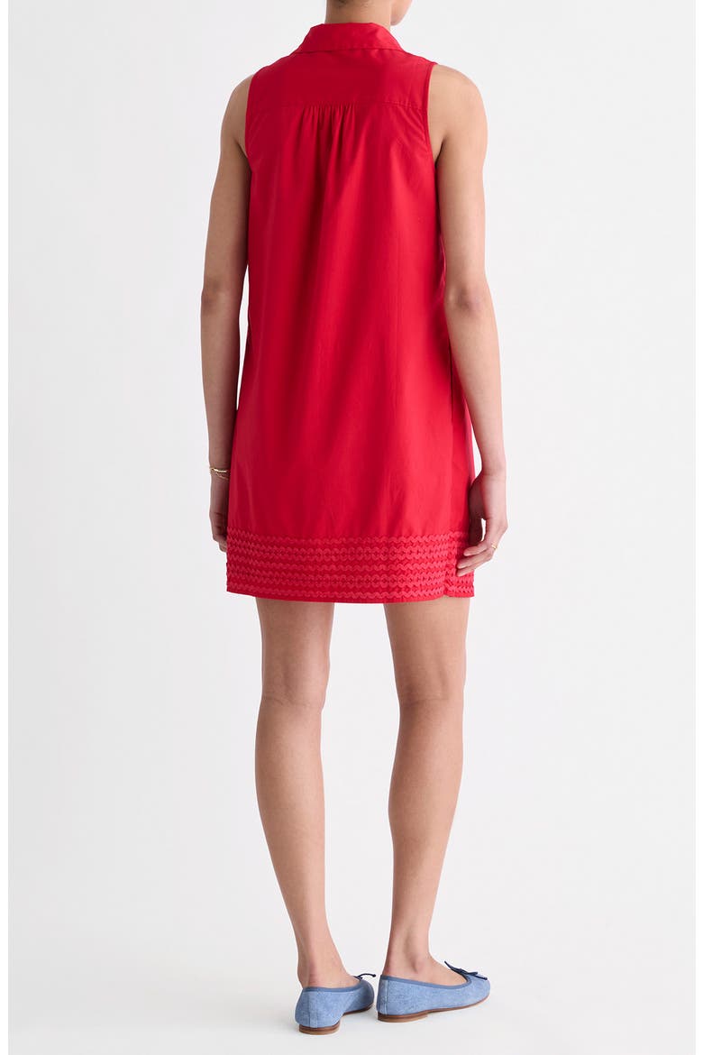 Pippa Rickrack Shirtdress, Alternate, color, LIGHTHOUSE RED