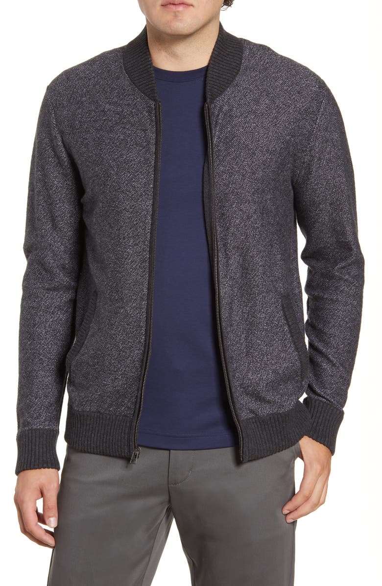 Bonobos Cotton & Cashmere Bomber Sweater, Main, color, 