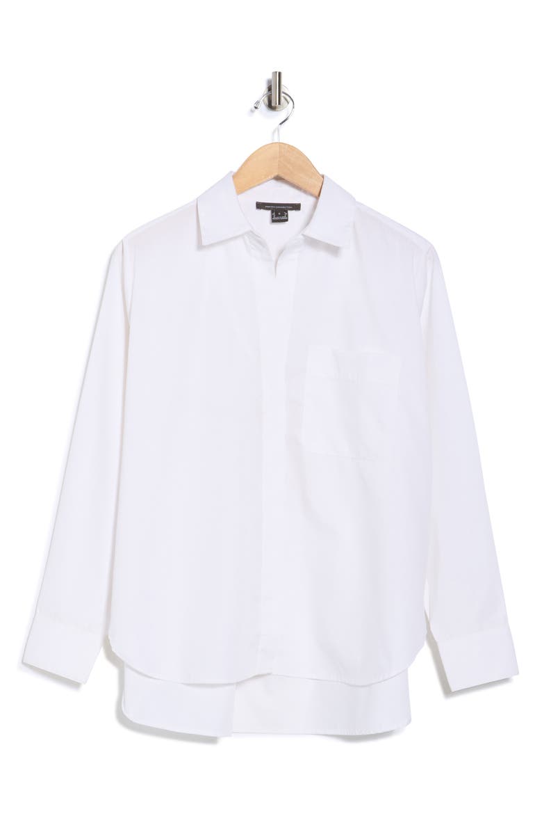 French Connection Oversize Long Sleeve Button-Up Shirt, Alternate, color, Linen White