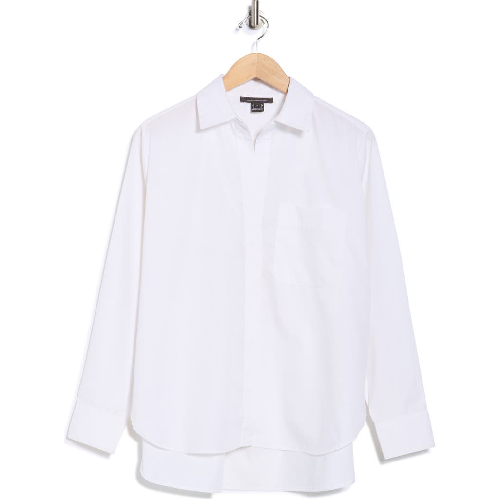 French Connection Oversize Long Sleeve Button-up Shirt In White