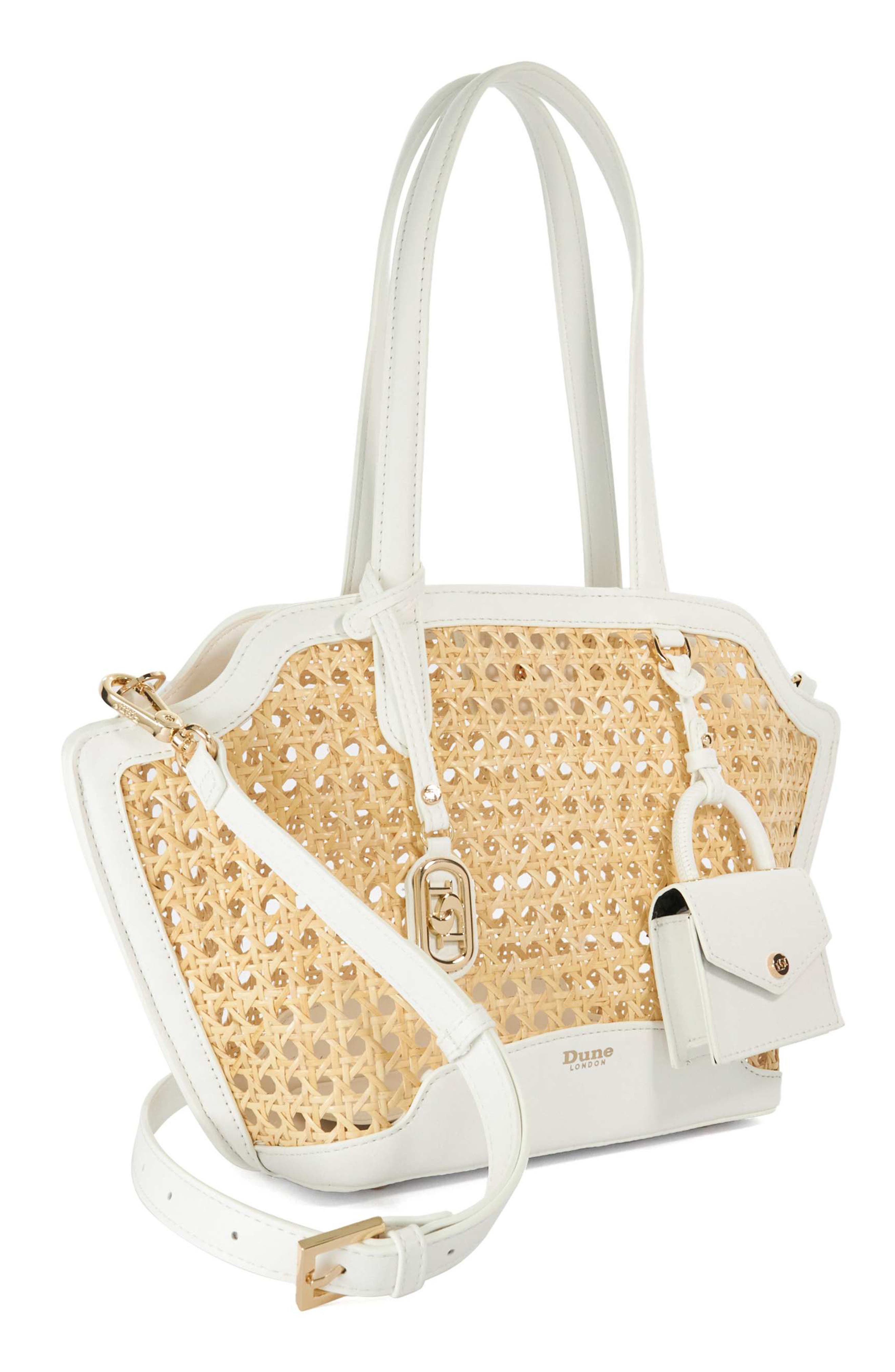 Dune London Dinidecided Rattan Shoulder Bag, Alternate, color, 