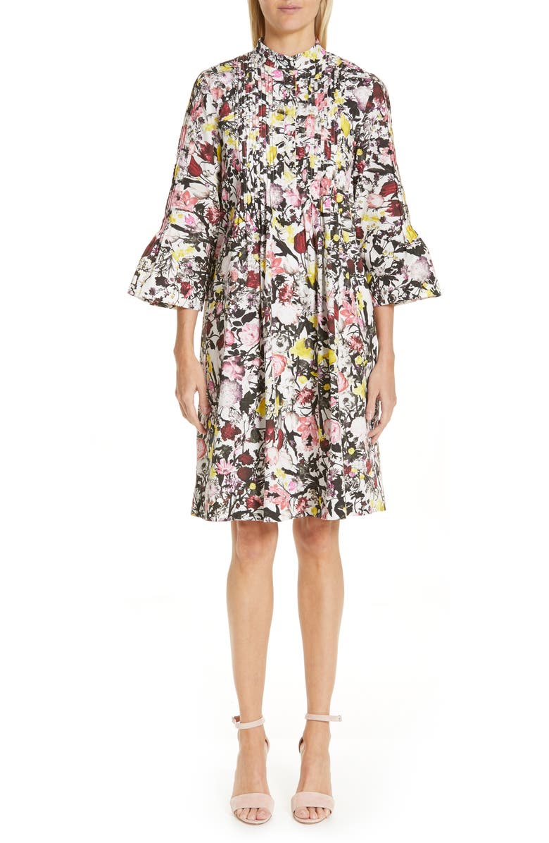 Erdem Pop Floral Print Cotton Dress, Main, color,