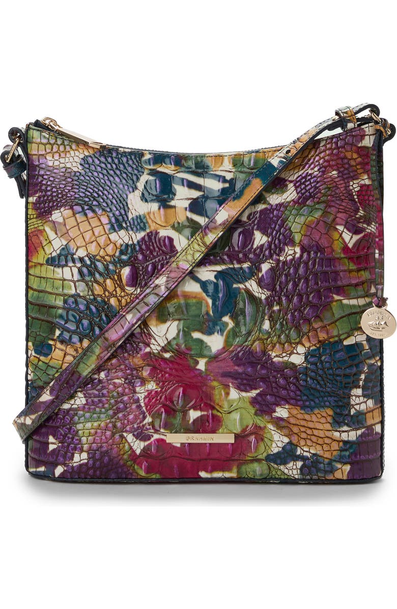Brahmin Katie Croc Embossed Leather Crossbody Bag, Main, color,