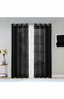 DAINTY HOME Set of 2 Sheer Curtain Panels