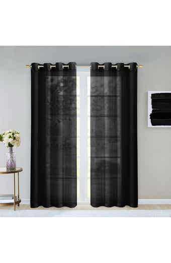 DAINTY HOME Set of 2 Sheer Curtain Panels