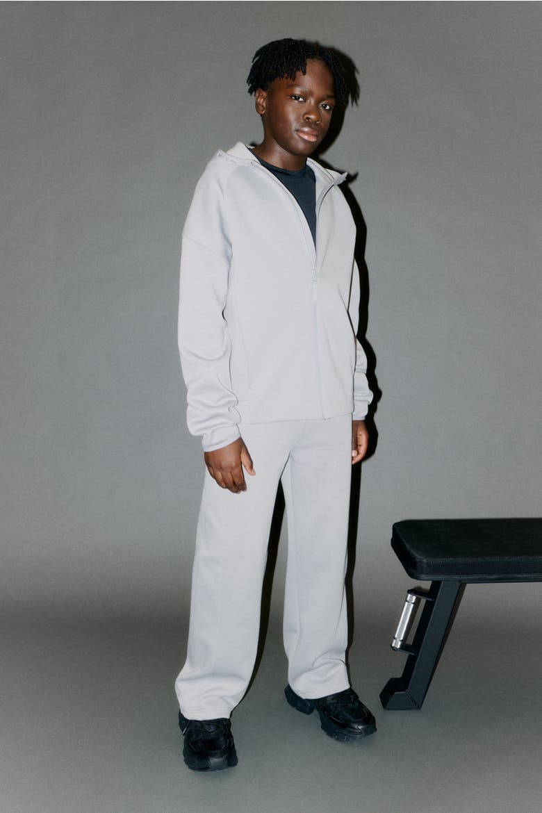 Sports Zip-through Hoodie With Drymove, Alternate, color, Dusty gray