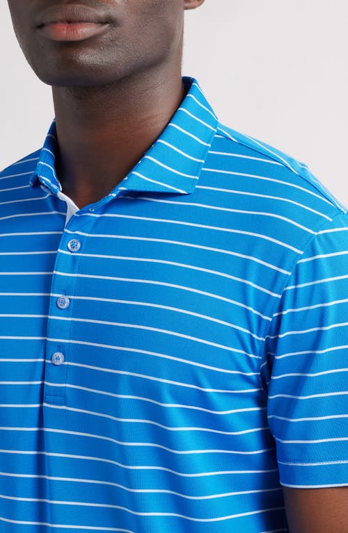 Johnnie-o Kerwin Stripe Prep-formance Golf Polo In Palisades Blue
