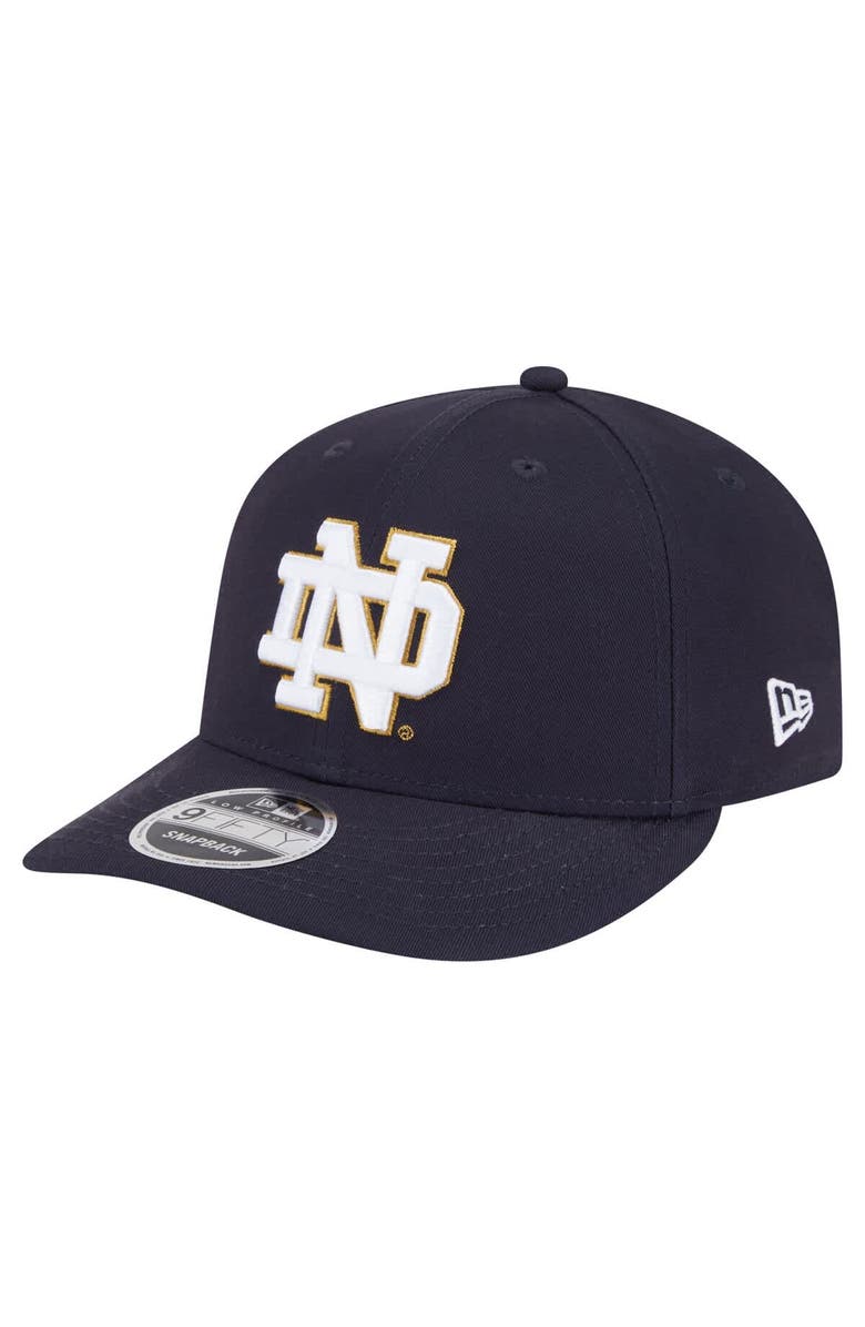 New Era Men's New Era Navy Notre Dame Fighting Irish Low Profile 9FIFTY Snapback Hat, Main, color, 