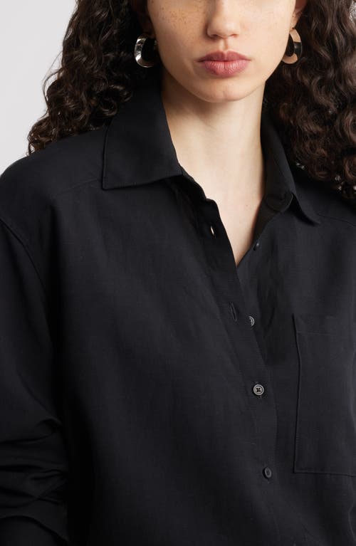 Nordstrom Button-up Shirt In Black
