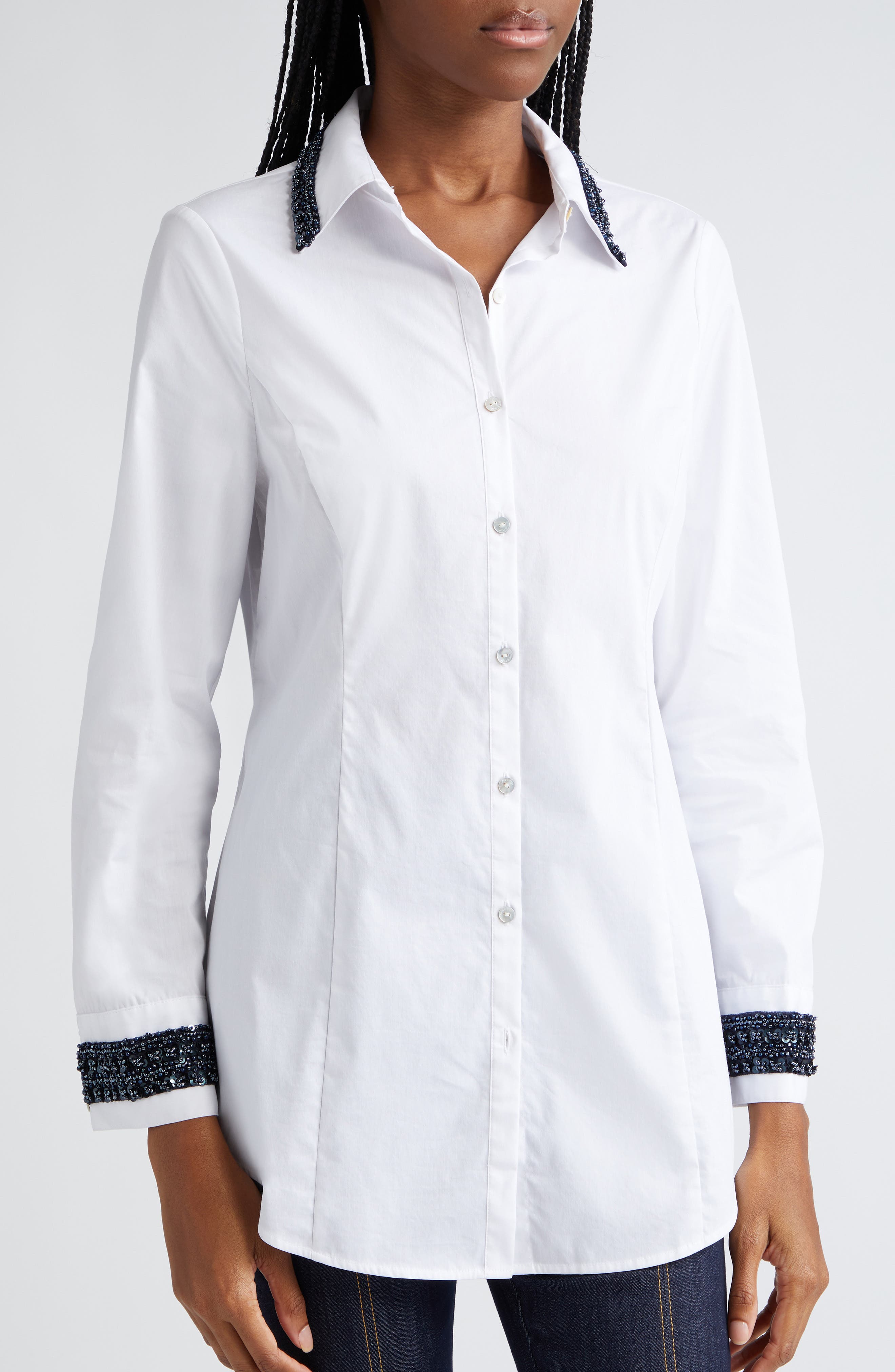 Ellery Beaded Trim Shirt - image 2