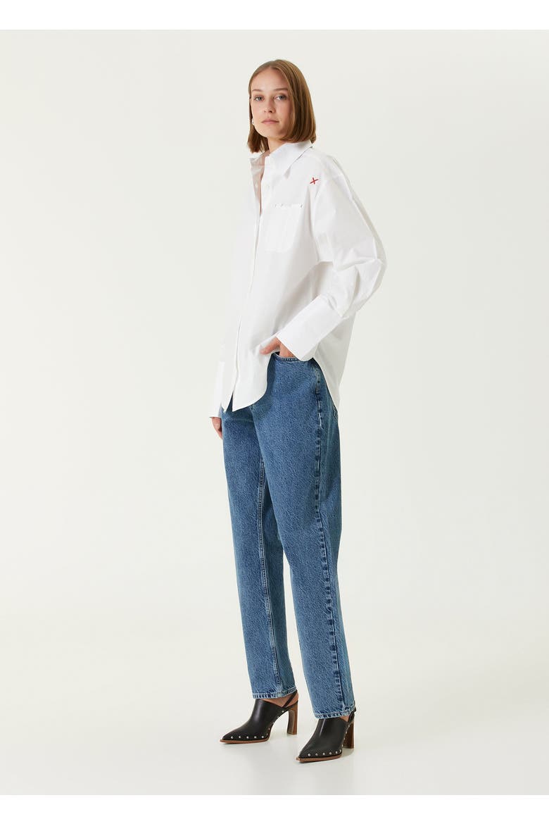 Cotton Long Sleeve Shirt, Alternate, color, White