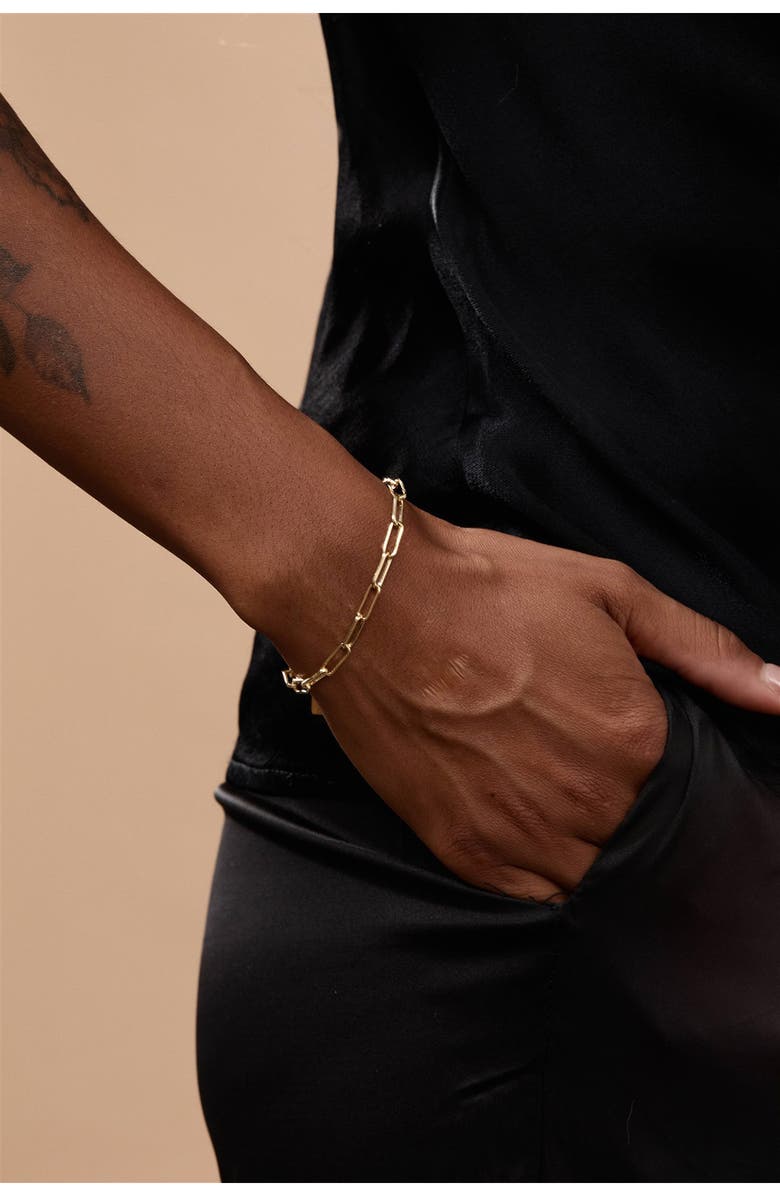 Set & Stones Siena Paper Clip Chain Bracelet, Alternate, color, Gold