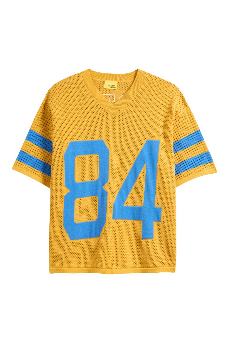 Knit Mesh Jersey, Alternate, color, YELLOW/ BLUE