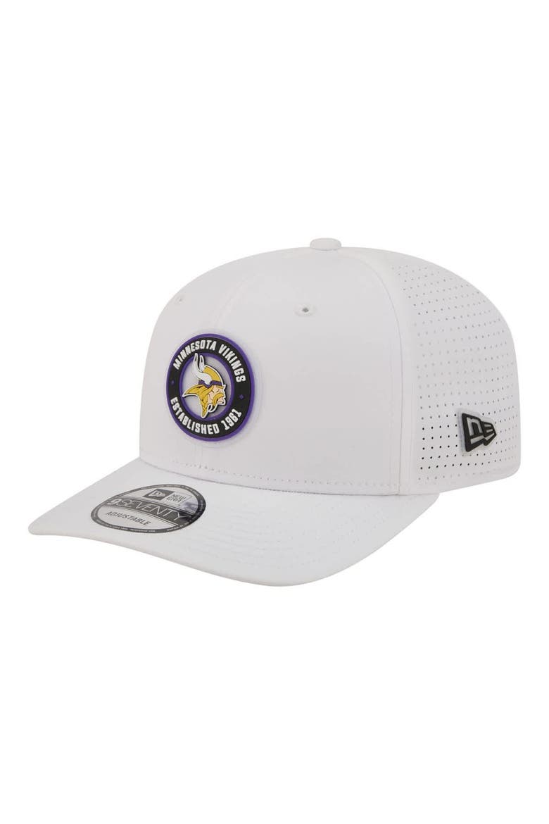 Men's New Era  White Minnesota Vikings COOLERA 9SEVENTY Adjustable Hat, Main, color, White