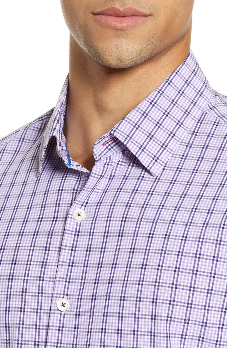 MOVE Performance Apparel Plaid Button-Up Shirt, Alternate, color,