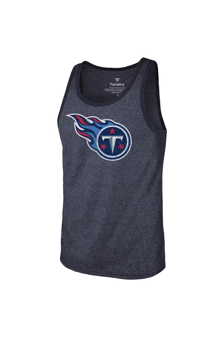 Men's Majestic Threads Derrick Henry Navy Tennessee Titans Name & Number Tri-Blend Tank Top, Alternate, color, Navy