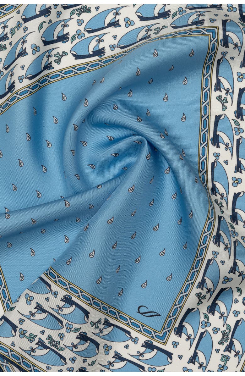 Elizabetta Ostia - Silk Pocket Square for Men, Alternate, color, Light Blue