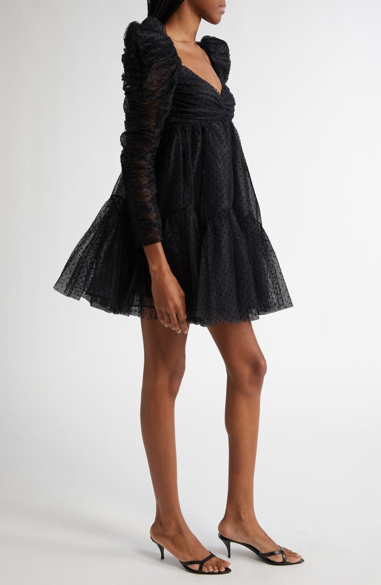 Zimmermann Polka Dot Long Sleeve Tulle Minidress, Alternate, color, 