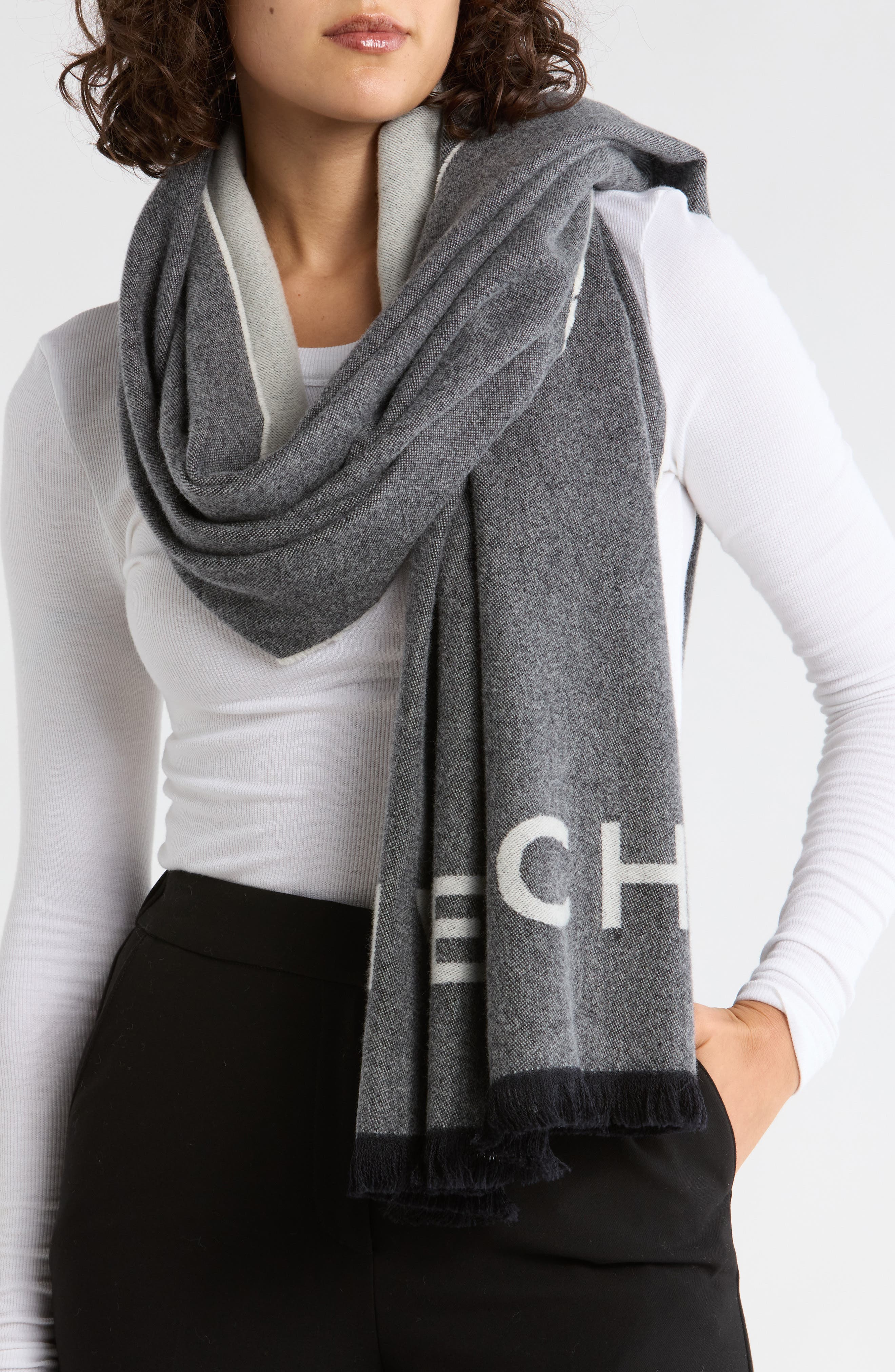 Givenchy Wool & Silk Muffler Scarf