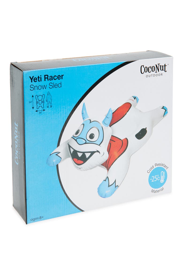 Yeti Character Snow Tube Racer, Main, color, WHITE