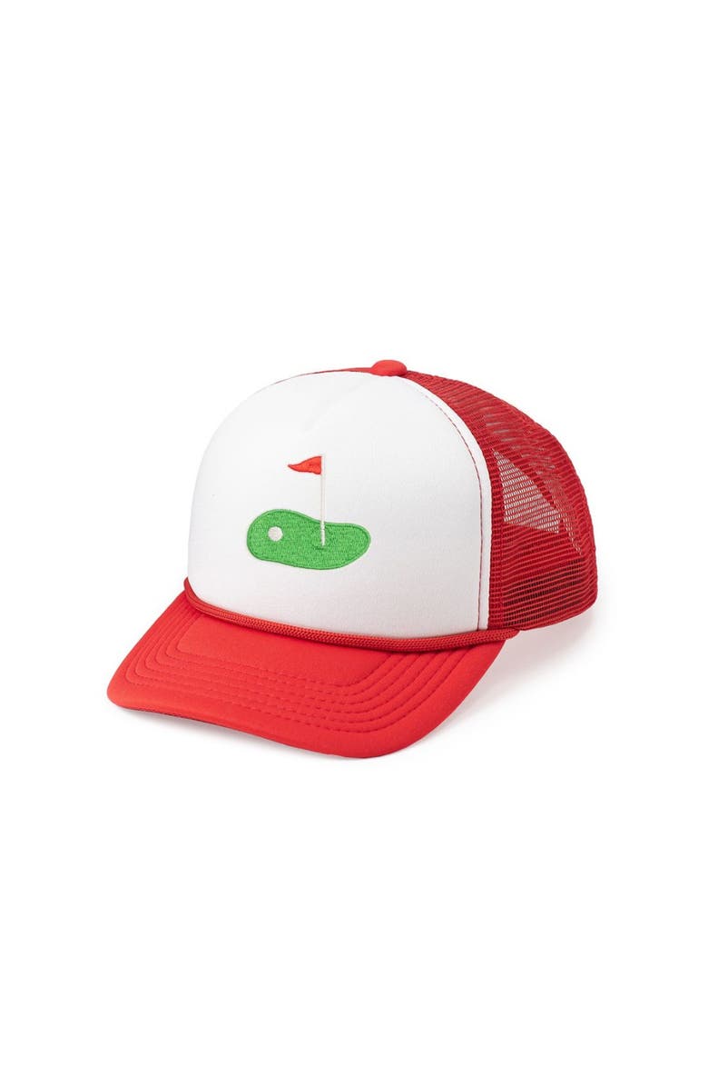 Sweet Wink Golf Tee Patch Trucker Hat, Main, color, Red/White