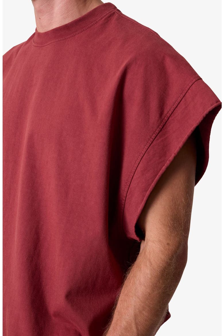 Cotton Cutoff T-Shirt, Alternate, color, MAROON