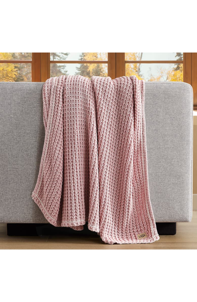 UGG<sup>®</sup> Luna Knit Throw Blanket, Alternate, color, Quartz