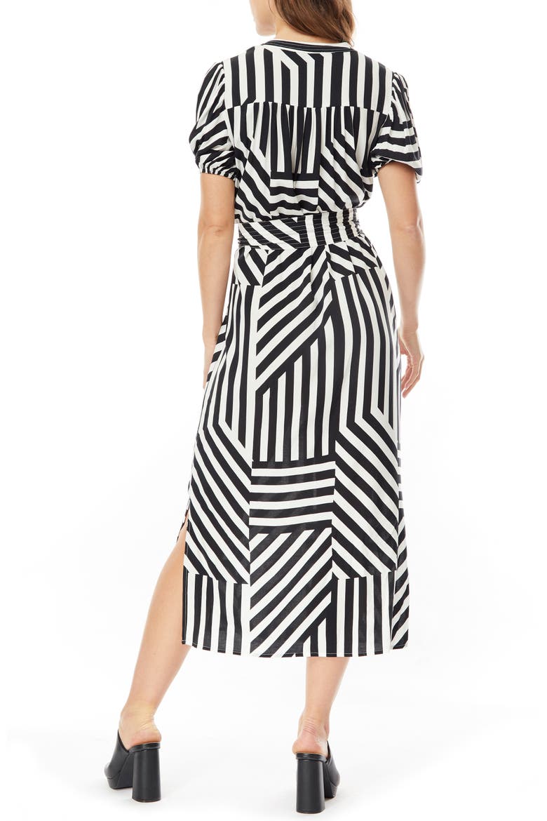 Montana Challis Midi Dress, Alternate, color, GEO STRIPE