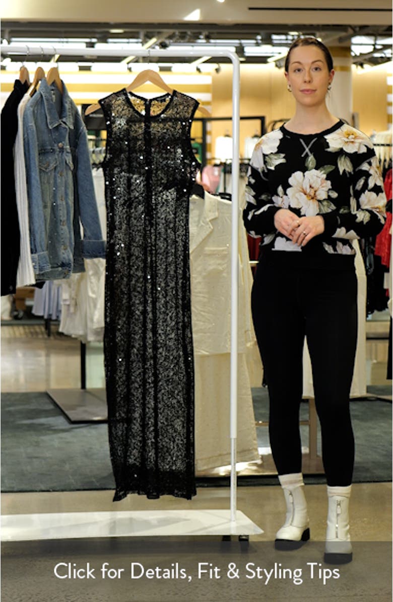 Sequin Fishnet Cover-Up Maxi Dress, sales video thumbnail