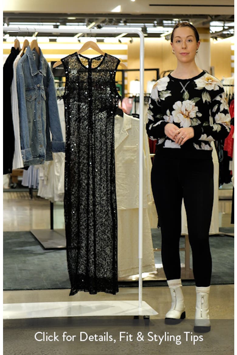 Sequin Fishnet Cover-Up Maxi Dress video