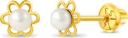 In Season Jewelry 14k Freshwater Pearl Flower Earrings