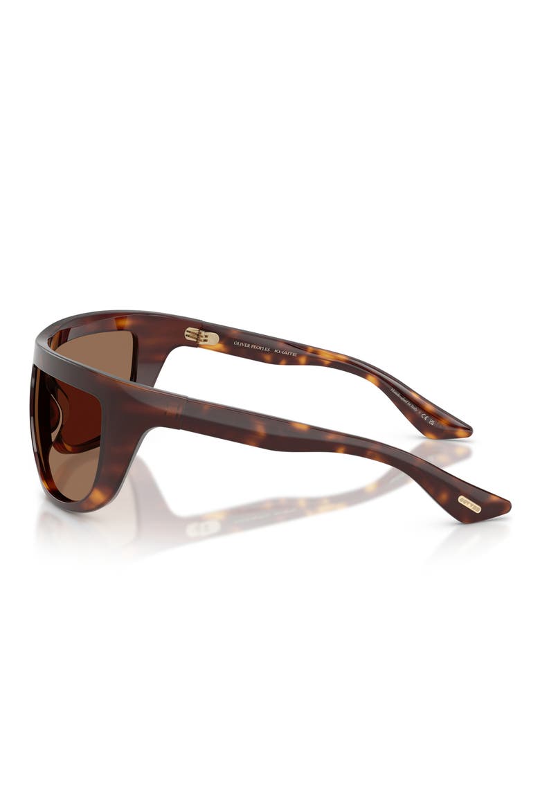 65mm Khaite Irregular Sunglasses, Alternate, color, DARK MAHOGANY / BROWN