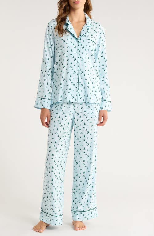 Nordstrom Cozy Cotton Blend Flannel Pajamas In Blue