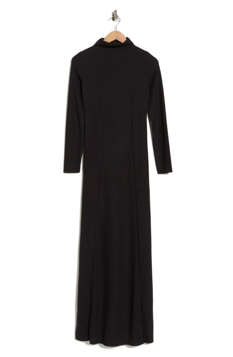 rag & bone Harlow Long Sleeve Turtleneck Maxi Dress, Main, color, Black