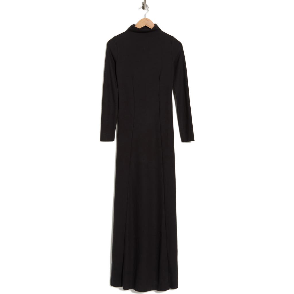 Rag & Bone Harlow Long Sleeve Turtleneck Maxi Dress In Black