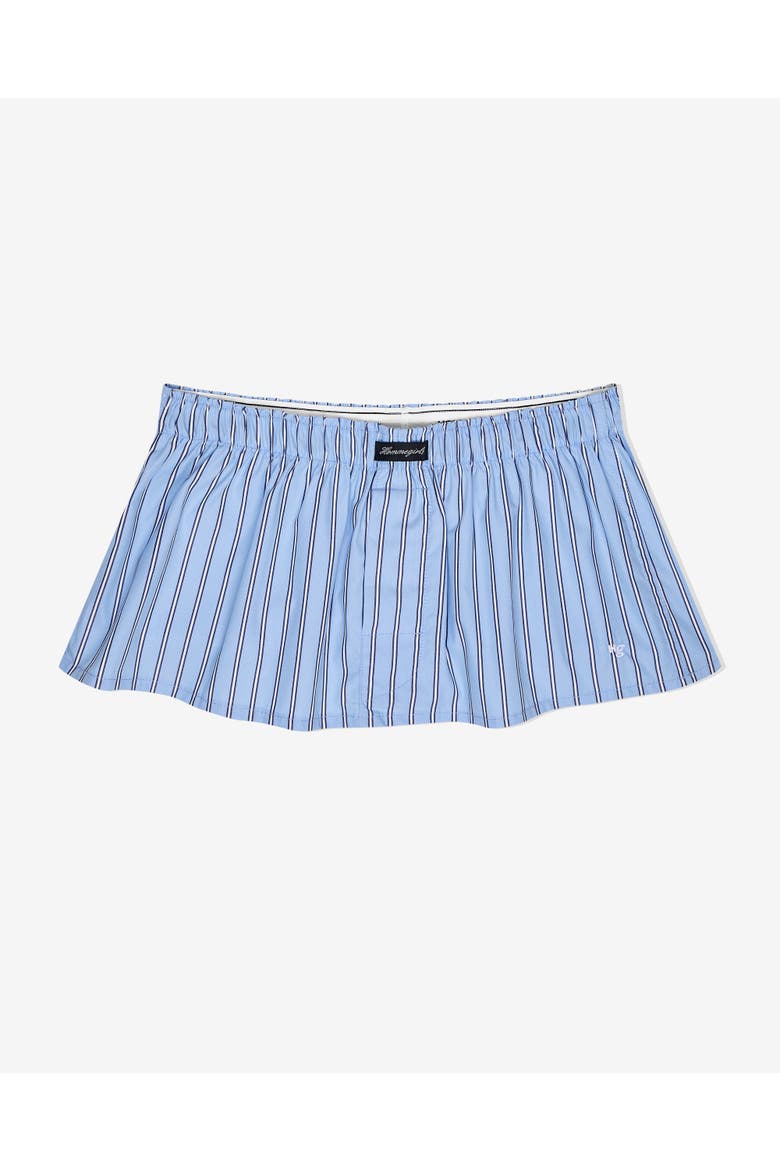 Mini Boxer Skirt / Bandeau Top, Alternate, color, JAPANESE BLUE STRIPE